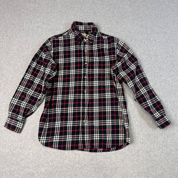 Hobbs Creek Long Sleeve Plaid Shirt Men's M Red/Black/White Button Down Cotton - Picture 1 of 4